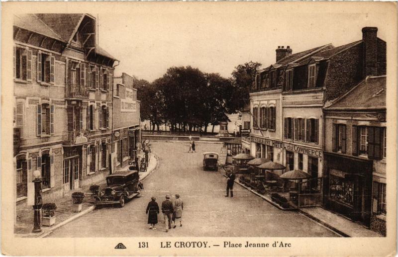 Carte postale ancienne Le Crotoy Place Jeanne d'Arc au Crotoy