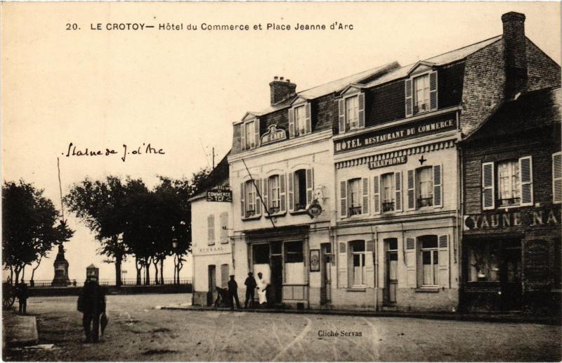 Carte postale ancienne Le Crotoy Hotel du Commerce au Crotoy