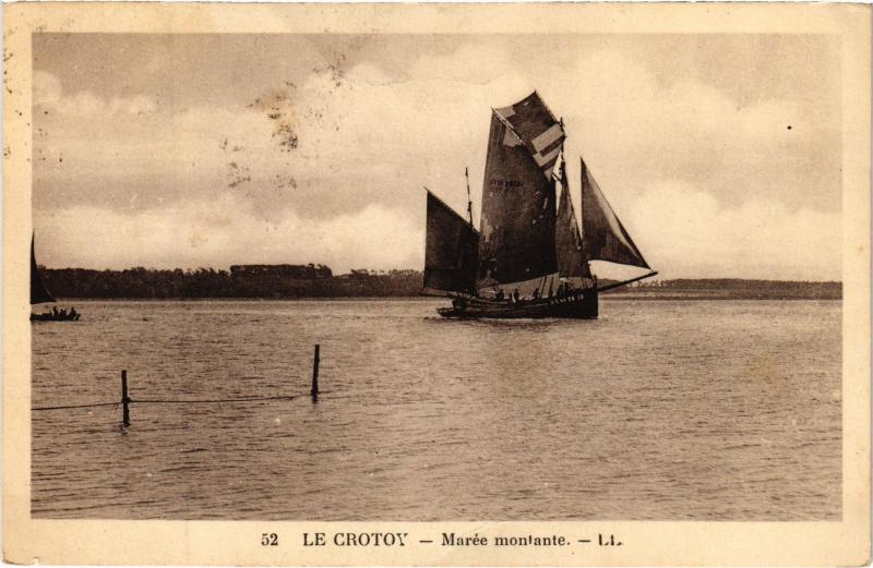Carte postale ancienne Le Crotoy Maree montante au Crotoy