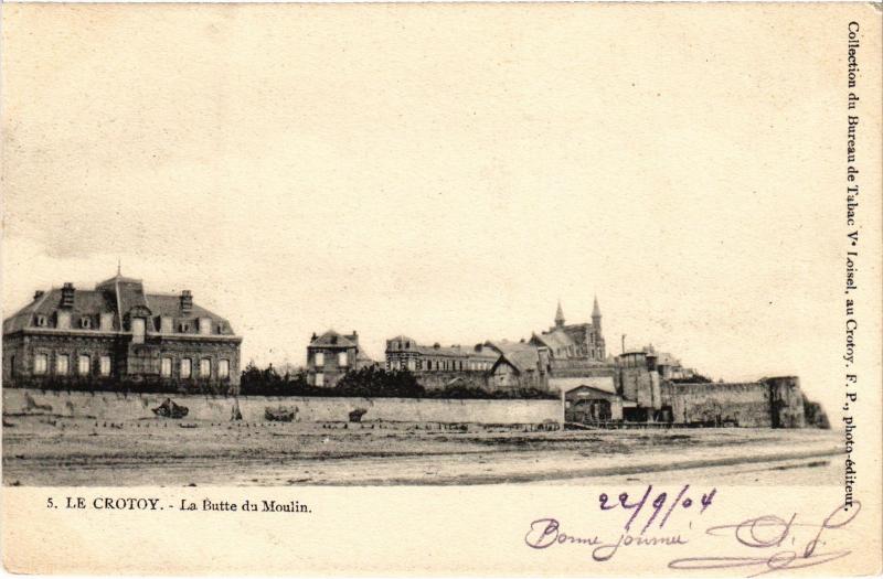 Carte postale ancienne Le Crotoy la butte du Moulin au Crotoy