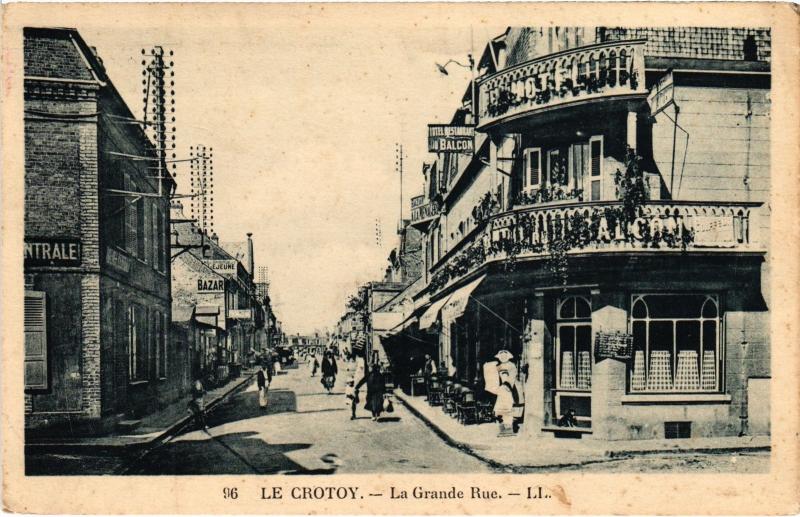 Carte postale ancienne Le Crotoy Grande Rue au Crotoy