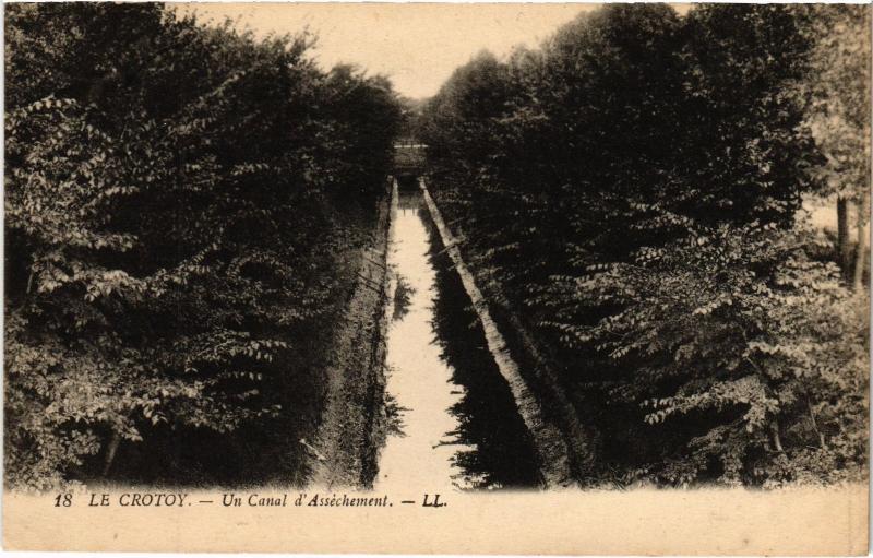 Carte postale ancienne Le Crotoy un canal d'Assechement au Crotoy