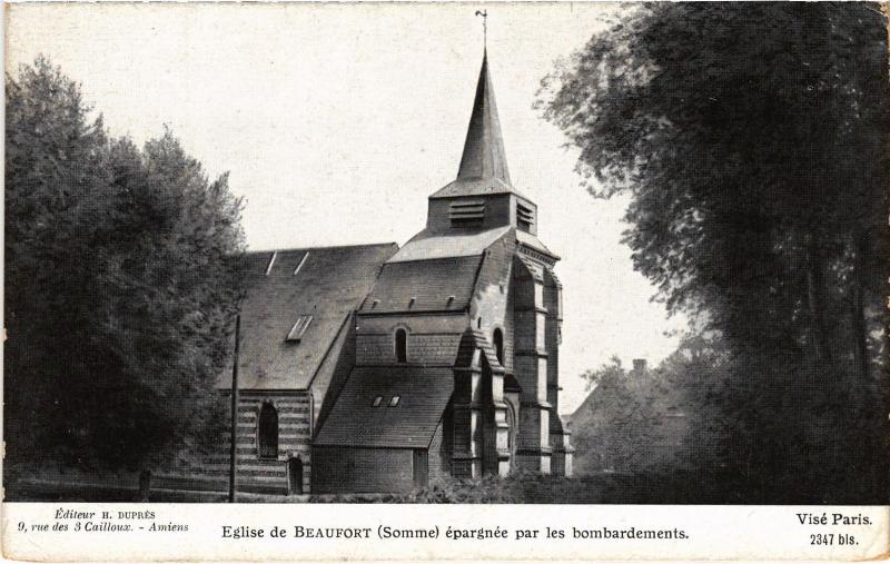 Carte postale ancienne Beaufort eglise