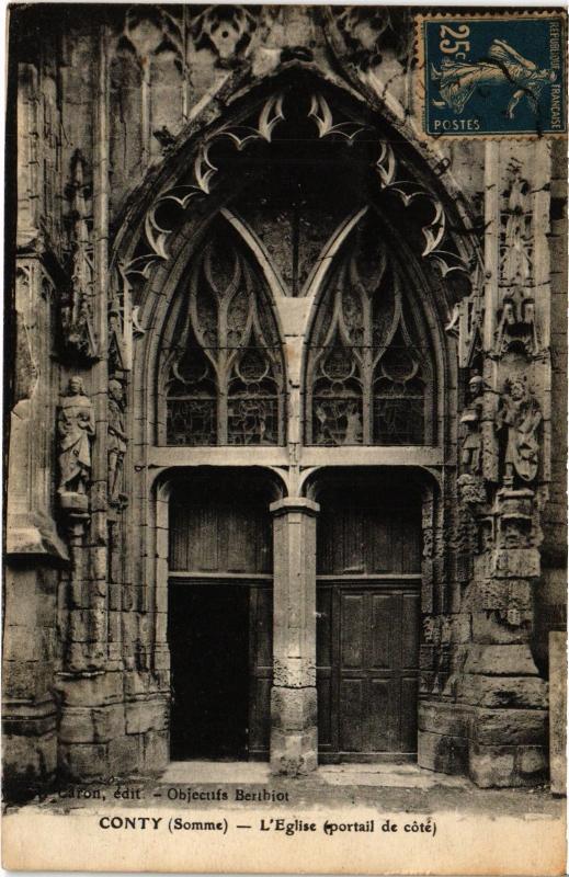 Carte postale ancienne Conty eglise à Conty