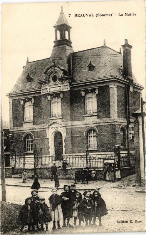 Carte postale ancienne Beauval la Mairie à Beauval