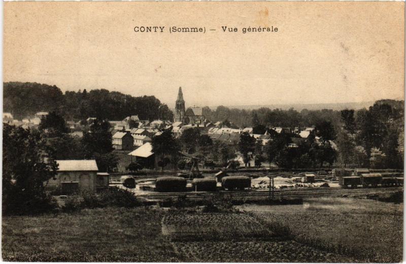 Carte postale ancienne Conty vue generale à Conty