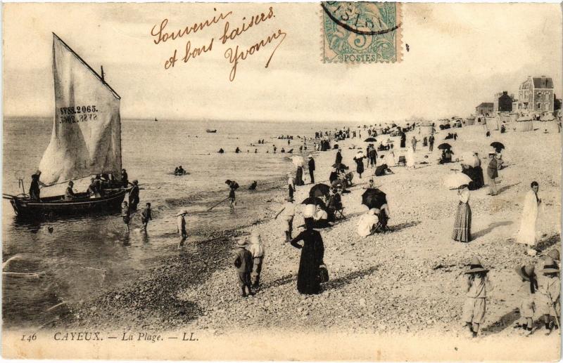 Carte postale ancienne Cayeux la plage