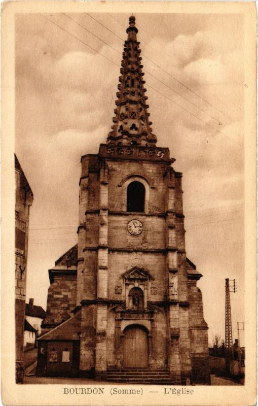 Carte postale ancienne Bourdon eglise à Bourdon