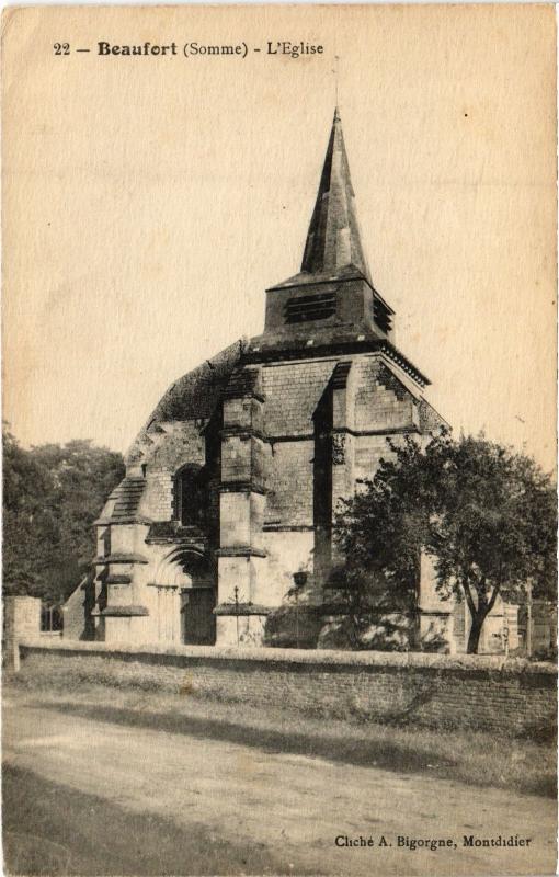 Carte postale ancienne Beaufort eglise