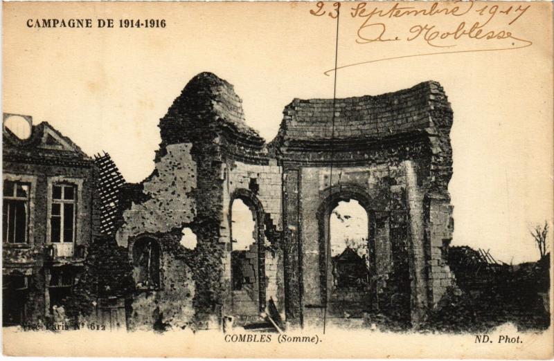 Carte postale ancienne Combles à Combles