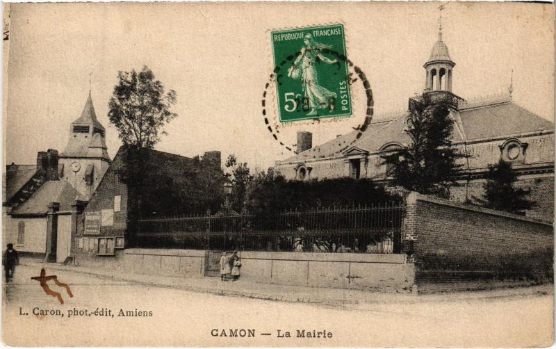 Carte postale ancienne Camon la Mairie à Camon