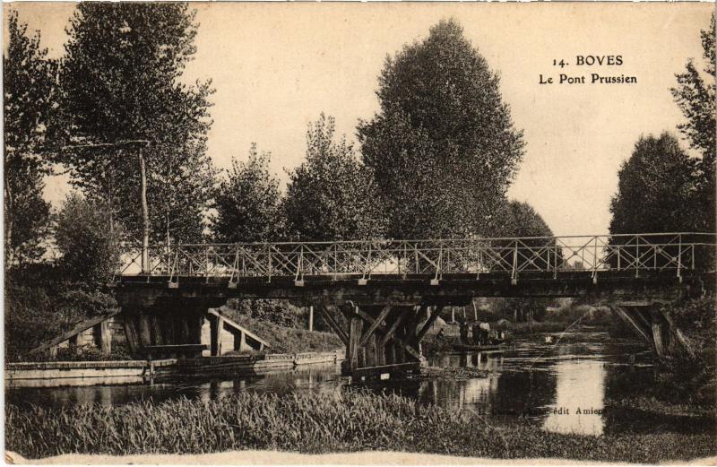 Carte postale ancienne Boves Pont Prussien à Boves
