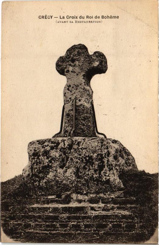 Carte postale ancienne Crecy Croix de Boheme