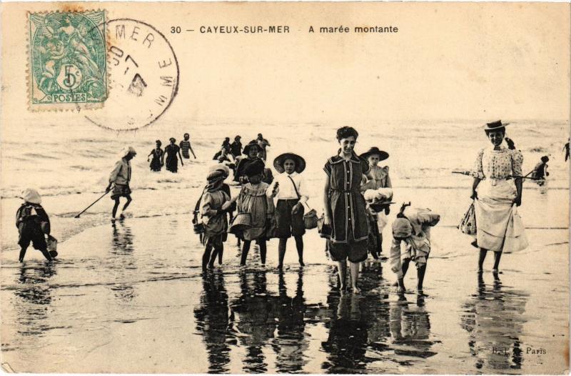 Carte postale ancienne Cayeux a maree montante