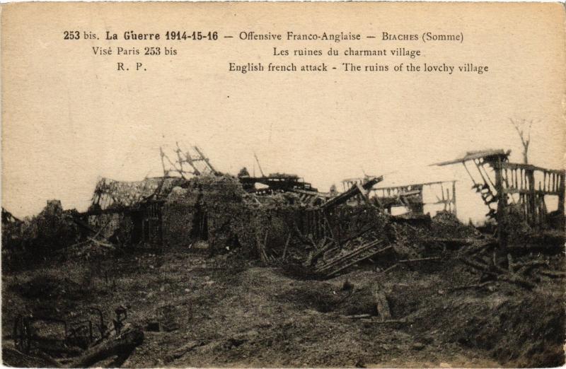 Carte postale ancienne Blaches les ruines du charmant village
