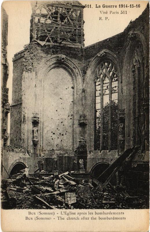 Carte postale ancienne Bus eglise
