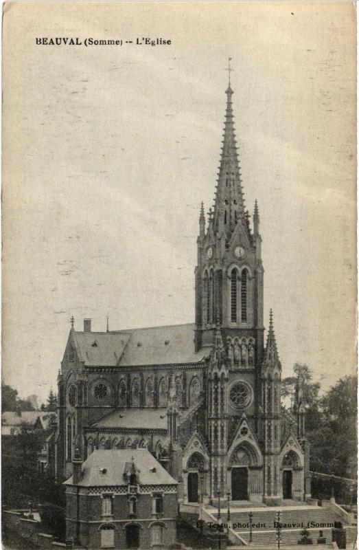Carte postale ancienne Beauval eglise à Beauval