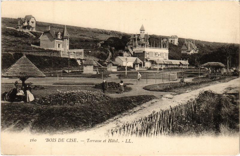 Carte postale ancienne Bois de Cise Terrasse et Hotel
