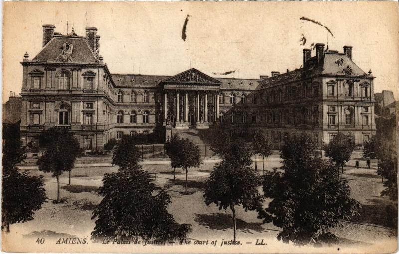 Carte postale ancienne Amiens Palais de Justice à Amiens