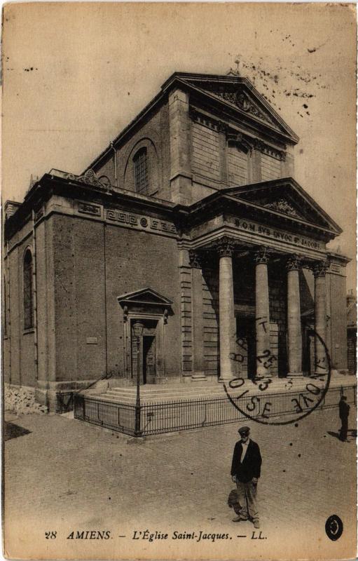 Carte postale ancienne Amiens Eglise Saint-Jacques à Amiens