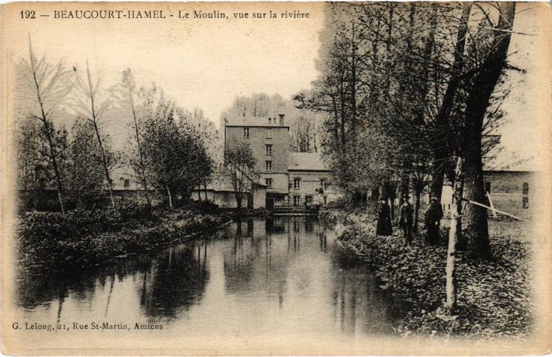 Carte postale ancienne Beaucourt le moulin