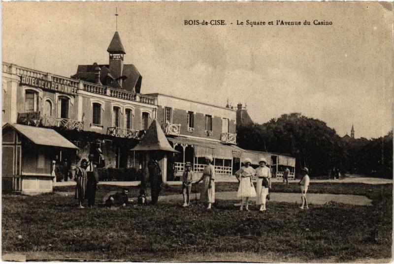 Carte postale ancienne Bois de Cise le Square et Avenue du Casino