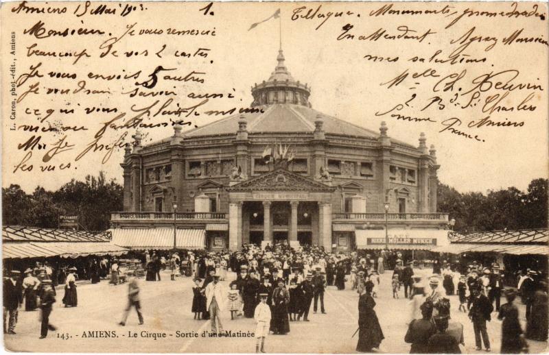 Carte postale ancienne Amiens le Cirque à Amiens