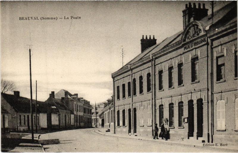 Carte postale ancienne Beauval la poste à Beauval