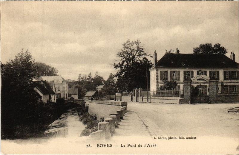 Carte postale ancienne Boves Pont de l'Avre à Boves