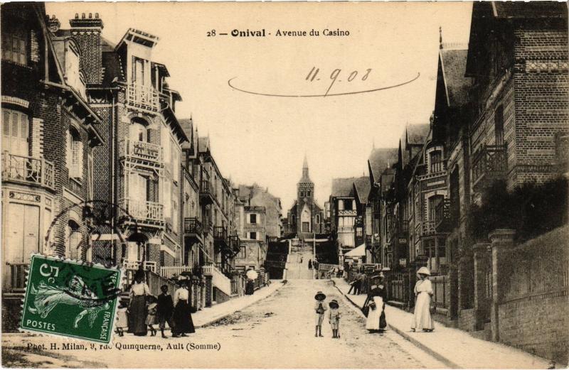 Carte postale ancienne Onival Avenue du Casino