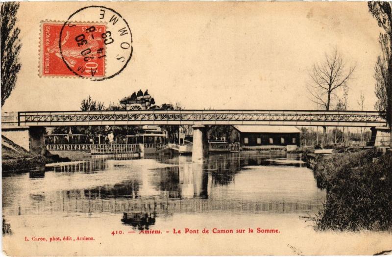 Carte postale ancienne Amiens Pont de Camon à Amiens