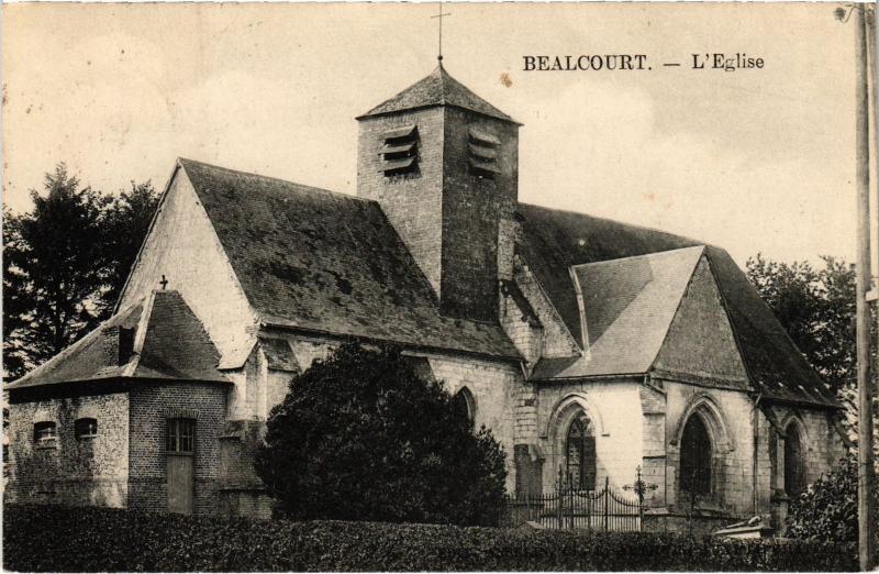 Carte postale ancienne Bealcourt eglise
