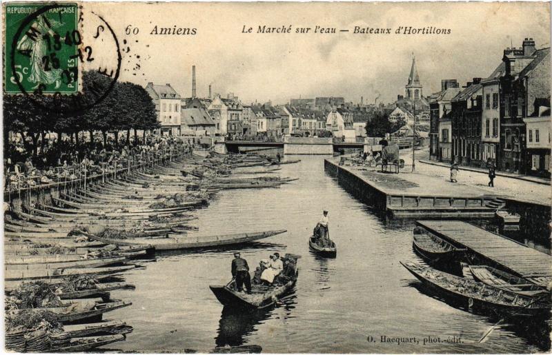 Carte postale ancienne Amiens le Marche à Amiens