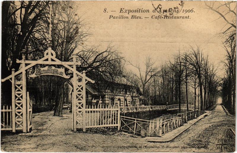 Carte postale ancienne Amiens Cafe Restaurant à Amiens
