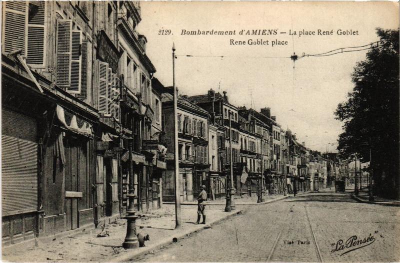 Carte postale ancienne Amiens Place Rene Goblet à Amiens