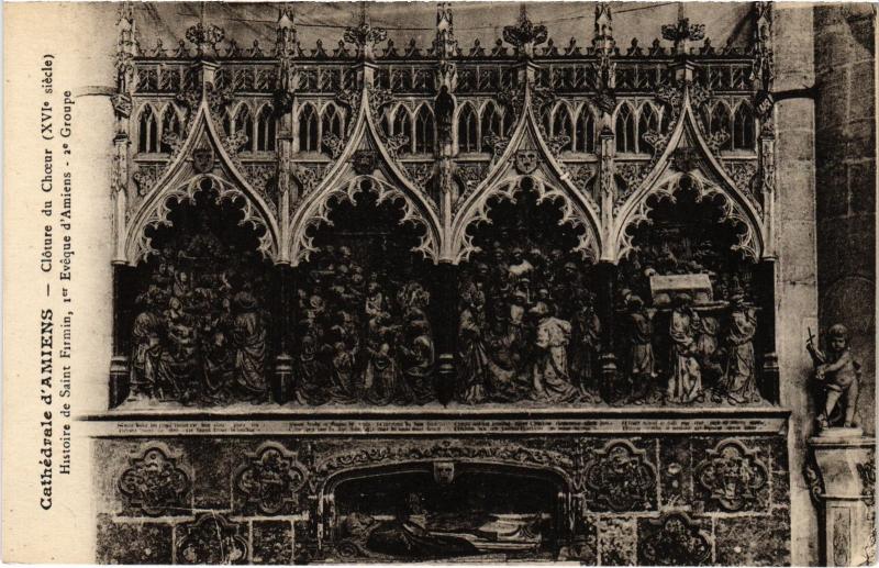 Carte postale ancienne Amiens Cloture du Choeur à Amiens