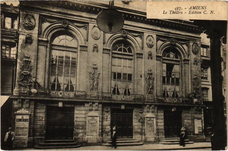 Carte postale ancienne Amiens le theatre à Amiens
