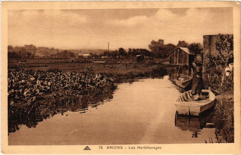 Carte postale ancienne Amiens les Hortillonnages à Amiens
