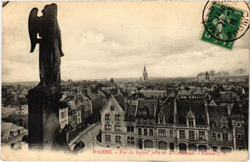 Carte postale ancienne Amiens vue du Beffroi à Amiens
