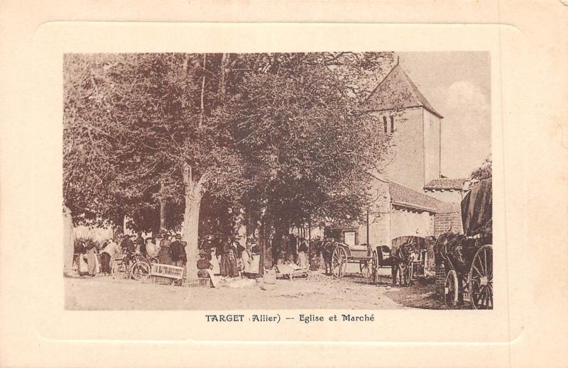 Carte postale ancienne Target - Eglise Et Marche à Target