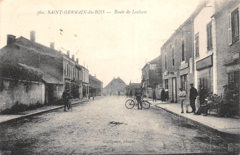 Carte postale ancienne Saint Germain Du Bois - Route De Louhans à Saint-Germain-du-Bois