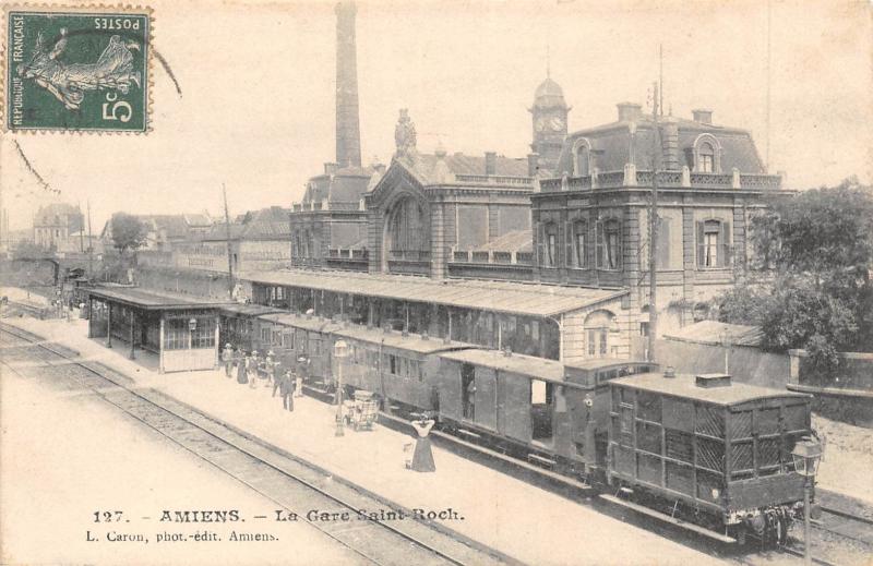 Carte postale ancienne Amiens - La Gare Saint Roch à Amiens