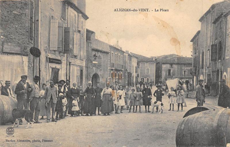 Carte postale ancienne Alignan Du Vent - Le Pleau - cliché rare à Alignan-du-Vent