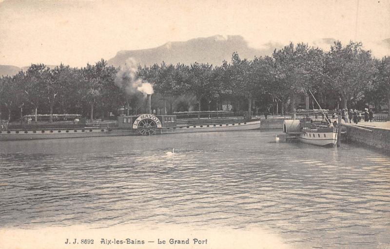 Carte postale ancienne Aix Les Bains - Le Grand Port à Aix-les-Bains