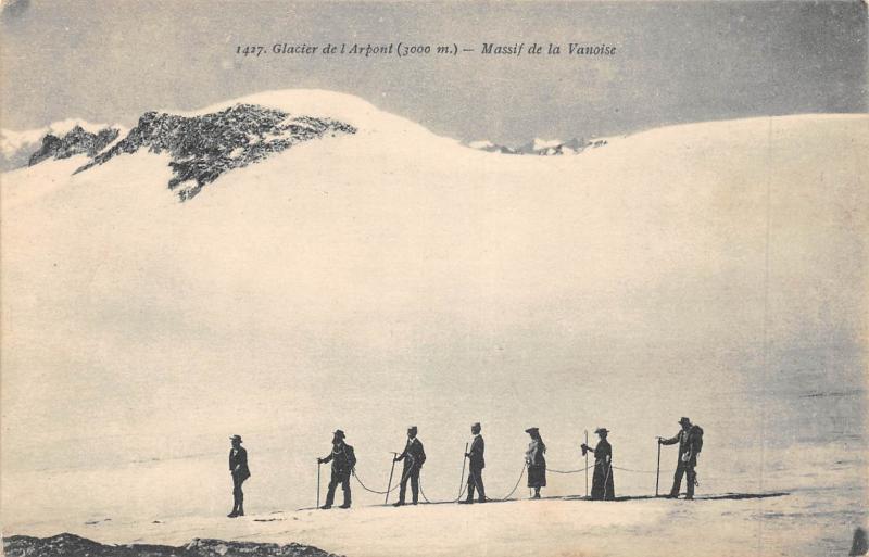 Carte postale ancienne Glacier De L'Arpont - Massif De La Vanoise
