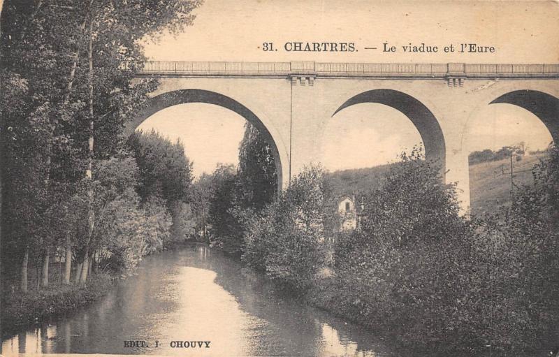 Carte postale ancienne Chartres - Le Viaduc De L'Eure à Chartres