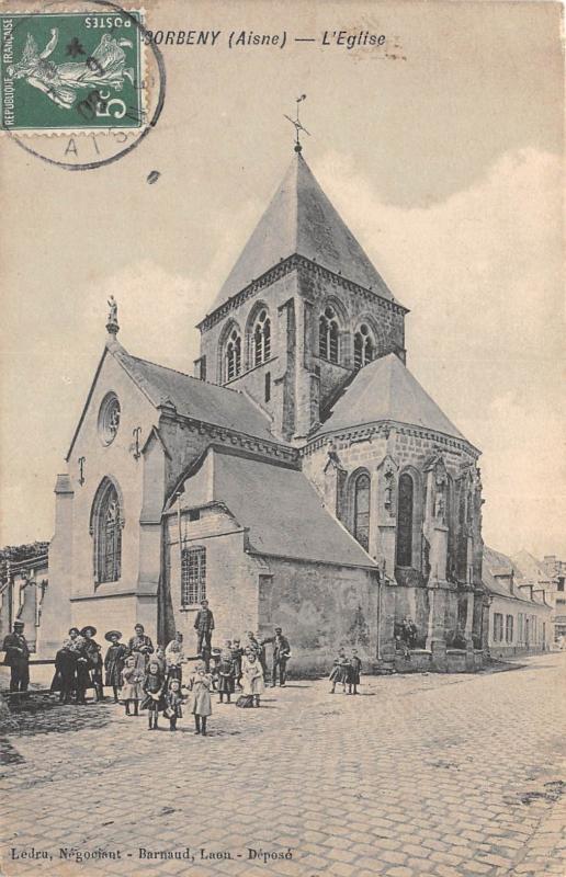 Carte postale ancienne Corbeny - Eglise à Corbeny
