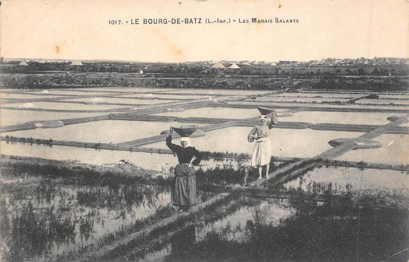 Carte postale ancienne Le Bourg De Batz - Les Marais Salants