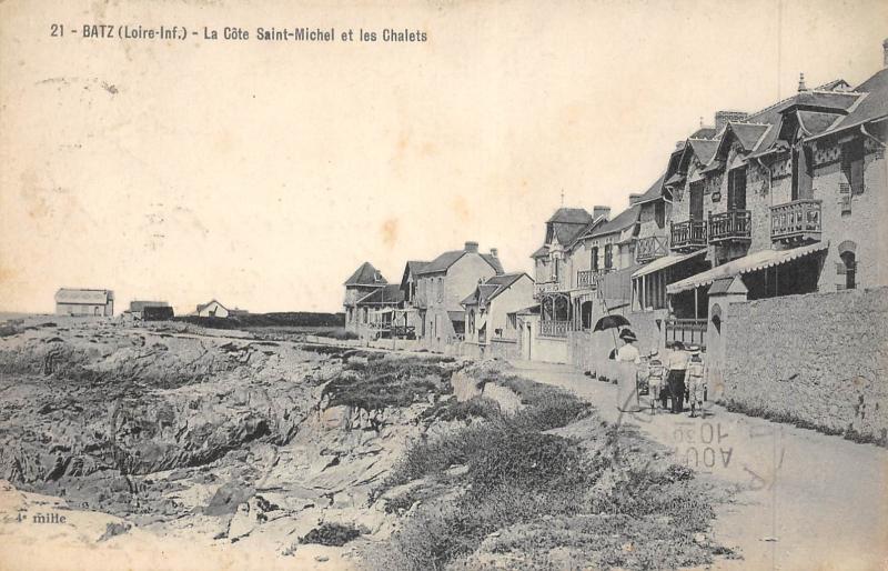 Carte postale ancienne Batz - La Cote Saint Michel Et Les Chalets