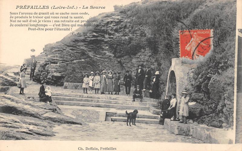 Carte postale ancienne Prefailles - La Source à Préfailles